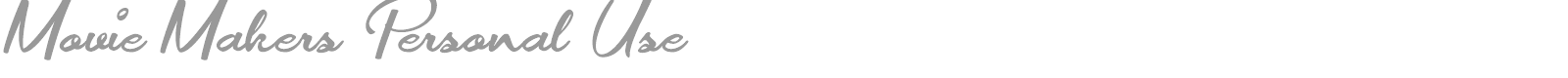 Movie Makers font preview